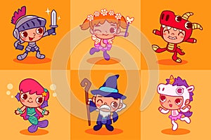 Kids in cute fantasy costume