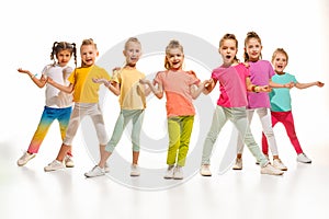 The kids dance school, ballet, hiphop, street, funky and modern dancers