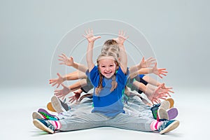 The kids dance school, ballet, hiphop, street, funky and modern dancers