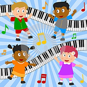 Kids Dancing Composition