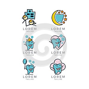 Kids Dental Logo Set