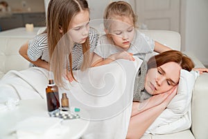 Kids do not interfere with sick mother sleep.