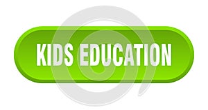 kids education button. rounded sign on white background