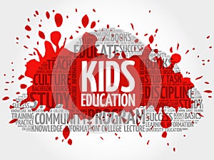 Kids Education word cloud collage