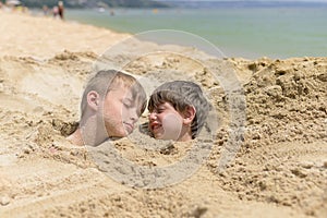Kids Enjoying Beach Vacation