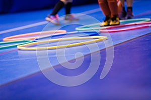 Kids Enjoying Physical Education Class. Gym Class for Children