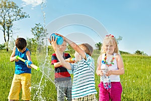 Kids enjoying water time