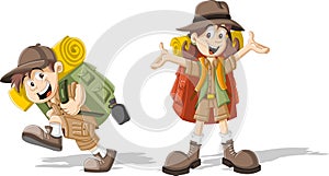 Kids in explorer outfit