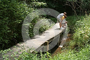 Kids Exploring Nature Trail