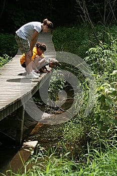 Kids Exploring Nature Trail