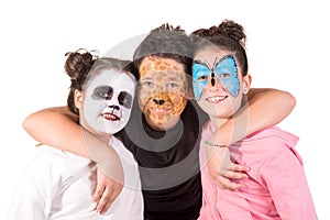 Kids with face-paint