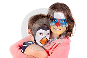 Kids with face-paint