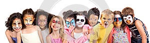 Kids with face-paint