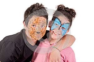 Kids with face-paint