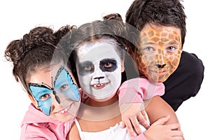 Kids with face-paint