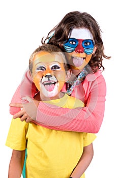 Kids with face-paint