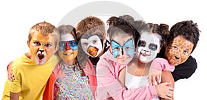 Kids with face-paint