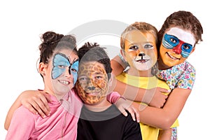 Kids with face-paint