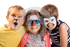 Kids with face-paint