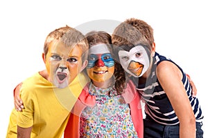 Kids with face-paint