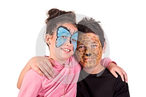 Kids with face-paint