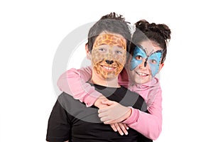 Kids with face-paint