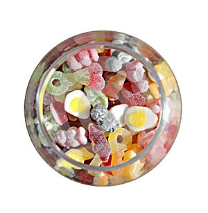 Kids favourite sweets in jar photo