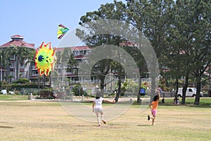 Kids Flying Kites