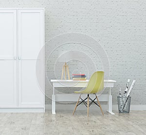 Kids game room interior 3d rendering image