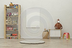 Kids game room interior image. 3D Rendering
