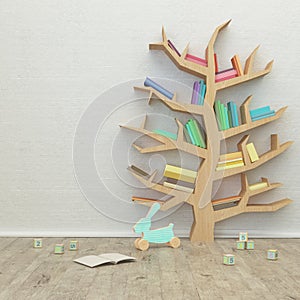 Kids game room interior image. 3D Rendering