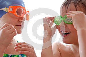 Kids with goggles