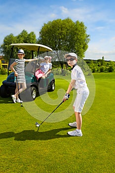 Kids golf competition