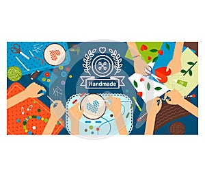 Kids handmade creative process