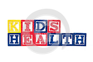 Kids Health - Alphabet Baby Blocks on white