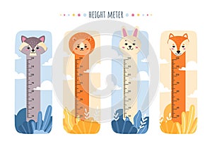 Kids height charts set