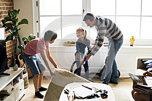 Kids helping the house chores