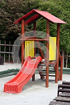 Kids house with slide