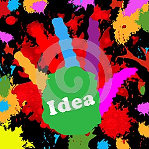 Kids Ideas Means Innovations Hand And Colour