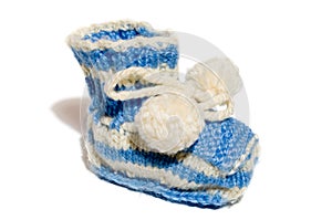 Kids knit baby's bootees