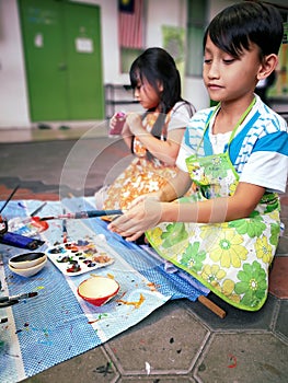Kids Learning Painting Drawing Art Concept