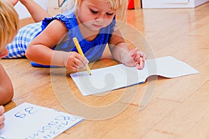 Kids learning to draw and write