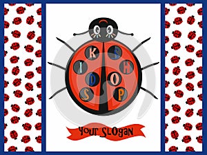 Kids logo with ladybug
