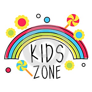 Kids logo vector badge