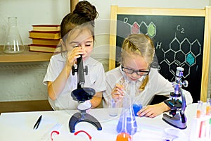 Kids making science experiments