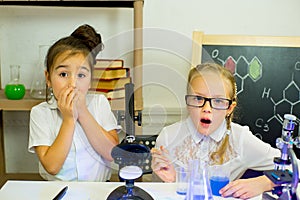 Kids making science experiments