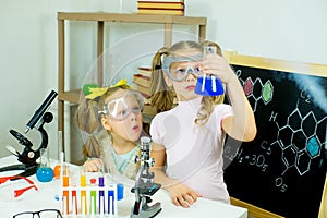 Kids making science experiments