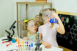 Kids making science experiments