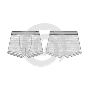 Kids melange boxers knickers underwear isolated on white background