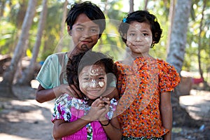 Kids from Ngwe Saung , Myanmar